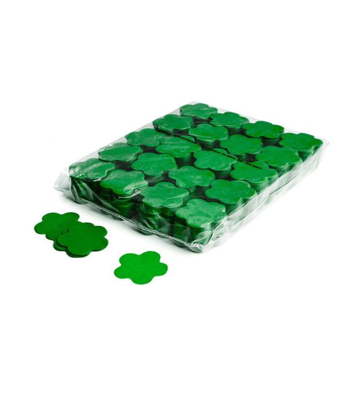 TCM FX - Lassú esésű Konfetti Virágok Ø 55mm - Sötétzöld - 1 kg